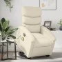 Sillón reclinable de masaje de pie cuero artificial color crema de , Sillones - Ref: Foro24-3204048, Precio: 286,96 €, Descue...