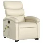 Sillón reclinable de masaje de pie cuero artificial color crema de , Sillones - Ref: Foro24-3204048, Precio: 286,96 €, Descue...