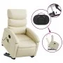 Sillón reclinable de masaje de pie cuero artificial color crema de , Sillones - Ref: Foro24-3204048, Precio: 286,96 €, Descue...