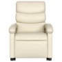 Sillón reclinable de masaje de pie cuero artificial color crema de , Sillones - Ref: Foro24-3204048, Precio: 295,83 €, Descue...