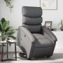 Sillón reclinable elevable cuero artificial gris de , Sillones - Ref: Foro24-3204043, Precio: 279,30 €, Descuento: %