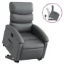 Sillón reclinable elevable cuero artificial gris de , Sillones - Ref: Foro24-3204043, Precio: 279,30 €, Descuento: %