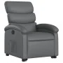 Sillón reclinable elevable cuero artificial gris de , Sillones - Ref: Foro24-3204043, Precio: 279,30 €, Descuento: %