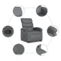 Sillón reclinable elevable cuero artificial gris de , Sillones - Ref: Foro24-3204043, Precio: 279,30 €, Descuento: %