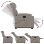 Sillón de masaje eléctrico reclinable elevable tela taupé de , Sillones - Ref: Foro24-3205360, Precio: 359,22 €, Descuento: %