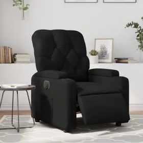 Sillón reclinable eléctrico de cuero sintético negro de , Sillones - Ref: Foro24-3204758, Precio: 253,18 €, Descuento: %