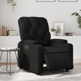 Sillón reclinable eléctrico de cuero sintético negro de , Sillones - Ref: Foro24-3204758, Precio: 252,73 €, Descuento: %
