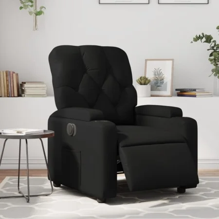 Sillón reclinable eléctrico de cuero sintético negro de , Sillones - Ref: Foro24-3204758, Precio: 253,18 €, Descuento: %