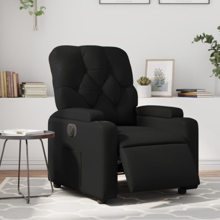 Sillón reclinable eléctrico de cuero sintético negro de , Sillones - Ref: Foro24-3204758, Precio: 252,73 €, Descuento: %