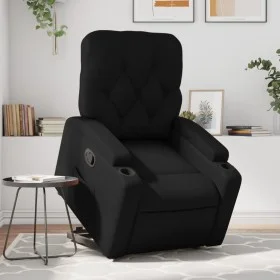 Sillón reclinable elevable cuero artificial negro de , Sillones - Ref: Foro24-3204772, Precio: 286,59 €, Descuento: %