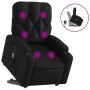 Sillón reclinable de masaje de pie cuero artificial negro de , Sillones - Ref: Foro24-3204779, Precio: 286,73 €, Descuento: %