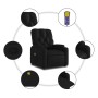 Sillón reclinable de masaje de pie cuero artificial negro de , Sillones - Ref: Foro24-3204779, Precio: 286,73 €, Descuento: %