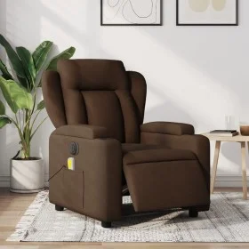 Electric massage recliner brown fabric by , Armchairs - Ref: Foro24-3204474, Price: 288,32 €, Discount: %