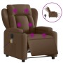 Sillón reclinable de masaje eléctrico tela marrón de , Sillones - Ref: Foro24-3204474, Precio: 285,02 €, Descuento: %