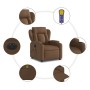 Sillón reclinable de masaje eléctrico tela marrón de , Sillones - Ref: Foro24-3204474, Precio: 285,02 €, Descuento: %