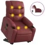 Sillón de masaje elevable eléctrico cuero artificial rojo tinto de , Sillones - Ref: Foro24-3206624, Precio: 361,29 €, Descue...