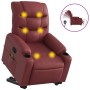 Sillón de masaje elevable eléctrico cuero artificial rojo tinto de , Sillones - Ref: Foro24-3206624, Precio: 338,12 €, Descue...