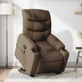 Silla de masaje reclinable de pie de tela marrón de , Sillones - Ref: Foro24-3206658, Precio: 351,25 €, Descuento: %