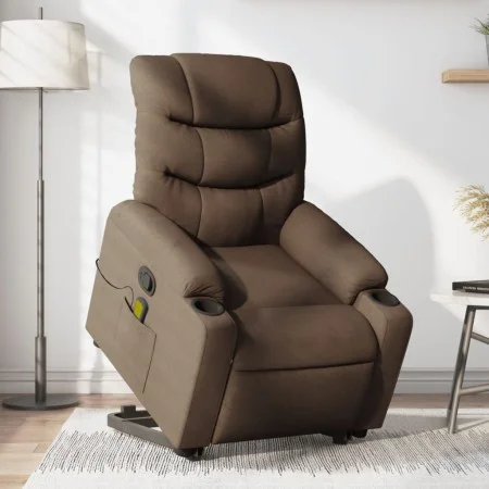 Silla de masaje reclinable de pie de tela marrón de , Sillones - Ref: Foro24-3206658, Precio: 351,25 €, Descuento: %