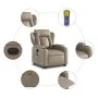Sillón reclinable de masaje eléctrico cuero sintético capuchino de , Sillones - Ref: Foro24-3204571, Precio: 382,63 €, Descue...