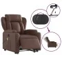 Sillón de masaje elevable eléctrico cuero sintético marrón de , Sillones - Ref: Foro24-3204567, Precio: 381,77 €, Descuento: %
