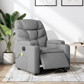 Sillón reclinable de masaje eléctrico tela gris claro de , Sillones - Ref: Foro24-3204584, Precio: 266,55 €, Descuento: %