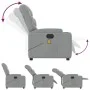 Sillón reclinable de masaje eléctrico tela gris claro de , Sillones - Ref: Foro24-3204584, Precio: 266,55 €, Descuento: %