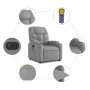 Sillón reclinable de masaje eléctrico tela gris claro de , Sillones - Ref: Foro24-3204584, Precio: 266,55 €, Descuento: %