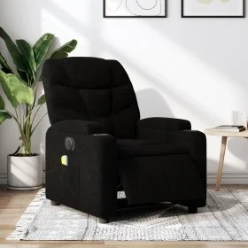 Sillón reclinable de masaje eléctrico tela negro de , Sillones - Ref: Foro24-3204586, Precio: 258,09 €, Descuento: %