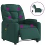 Sillón reclinable de masaje eléctrico tela verde oscuro de , Sillones - Ref: Foro24-3204590, Precio: 265,47 €, Descuento: %