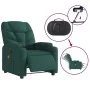 Sillón reclinable de masaje eléctrico tela verde oscuro de , Sillones - Ref: Foro24-3204590, Precio: 265,47 €, Descuento: %