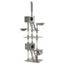 Rascador para gatos con poste rascador de sisal 230-260 cm gris de vidaXL, Mobiliario para gatos - Ref: Foro24-170522, Precio...