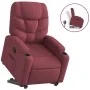 Sillón reclinable elevable tela rojo tinto de , Sillones - Ref: Foro24-3204599, Precio: 310,72 €, Descuento: %
