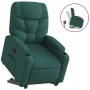 Sillón reclinable elevable tela verde oscuro de , Sillones - Ref: Foro24-3204602, Precio: 283,55 €, Descuento: %