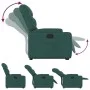 Sillón reclinable elevable tela verde oscuro de , Sillones - Ref: Foro24-3204602, Precio: 283,55 €, Descuento: %