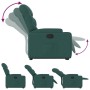 Sillón reclinable elevable tela verde oscuro de , Sillones - Ref: Foro24-3204602, Precio: 266,50 €, Descuento: %
