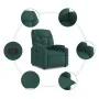 Sillón reclinable elevable tela verde oscuro de , Sillones - Ref: Foro24-3204602, Precio: 283,55 €, Descuento: %