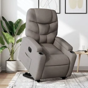 Sillón eléctrico reclinable elevable de tela gris taupe de , Sillones - Ref: Foro24-3204628, Precio: 331,84 €, Descuento: %