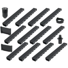 Drainage channels 12 units plastic 12 m by vidaXL, Drains - Ref: Foro24-142881, Price: 221,67 €, Discount: %