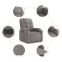 Sillón eléctrico reclinable elevable de tela gris taupe de , Sillones - Ref: Foro24-3204628, Precio: 331,84 €, Descuento: %