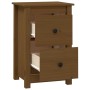 Mesitas de noche 2 uds madera de pino marrón miel 40x35x61,5 cm de vidaXL, Mesitas de noche - Ref: Foro24-820953, Precio: 88,...