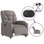 Sillón reclinable de masaje eléctrico tela gris taupe de , Sillones - Ref: Foro24-3204592, Precio: 270,45 €, Descuento: %