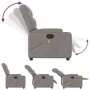 Sillón reclinable de masaje eléctrico tela gris taupe de , Sillones - Ref: Foro24-3204592, Precio: 270,45 €, Descuento: %