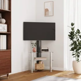 Mueble TV esquina 3 niveles para 32-70 pulgadas negro plateado de , Muebles TV - Ref: Foro24-358174, Precio: 103,79 €, Descue...