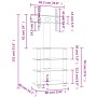 Mueble TV esquina 4 niveles para 32-70 pulgadas negro plateado de , Muebles TV - Ref: Foro24-358183, Precio: 142,83 €, Descue...
