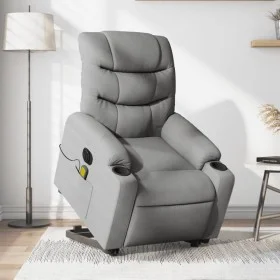 Elektrischer, hochklappbarer Massagesessel aus hellgrauem Stoff von , Sessel - Ref: Foro24-3206672, Preis: 400,56 €, Rabatt: %