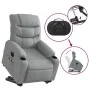 Sillón de masaje eléctrico reclinable elevable tela gris claro de , Sillones - Ref: Foro24-3206672, Precio: 400,56 €, Descuen...