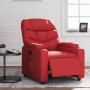 Sillón reclinable eléctrico de cuero sintético rojo de , Sillones - Ref: Foro24-3204649, Precio: 288,61 €, Descuento: %