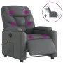 Gray synthetic leather electric reclining massage chair by , Armchairs - Ref: Foro24-3204654, Price: 269,44 €, Discount: %
