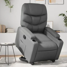 Gray artificial leather liftable recliner chair by , Armchairs - Ref: Foro24-3204661, Price: 289,58 €, Discount: %